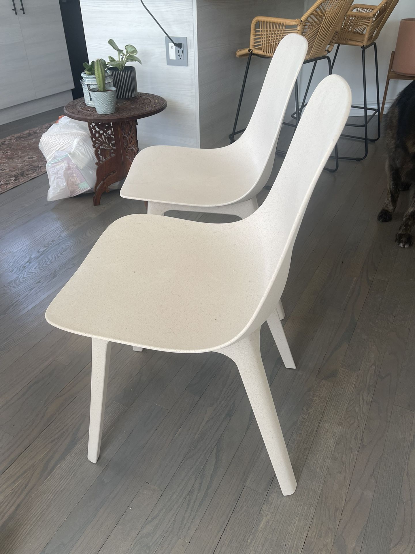ODGER Chair, white/beige - IKEA