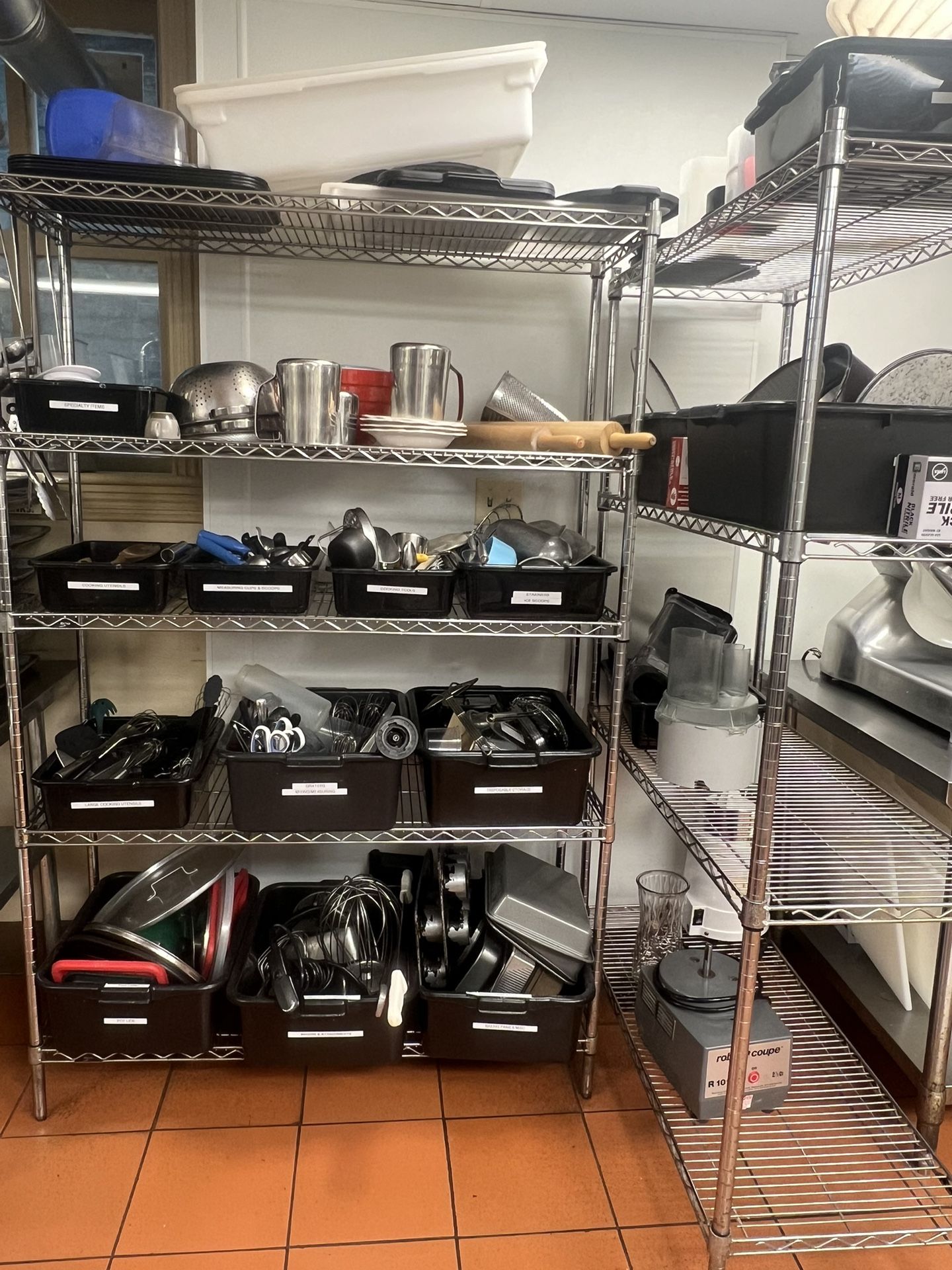 Assorted Metal Shelves