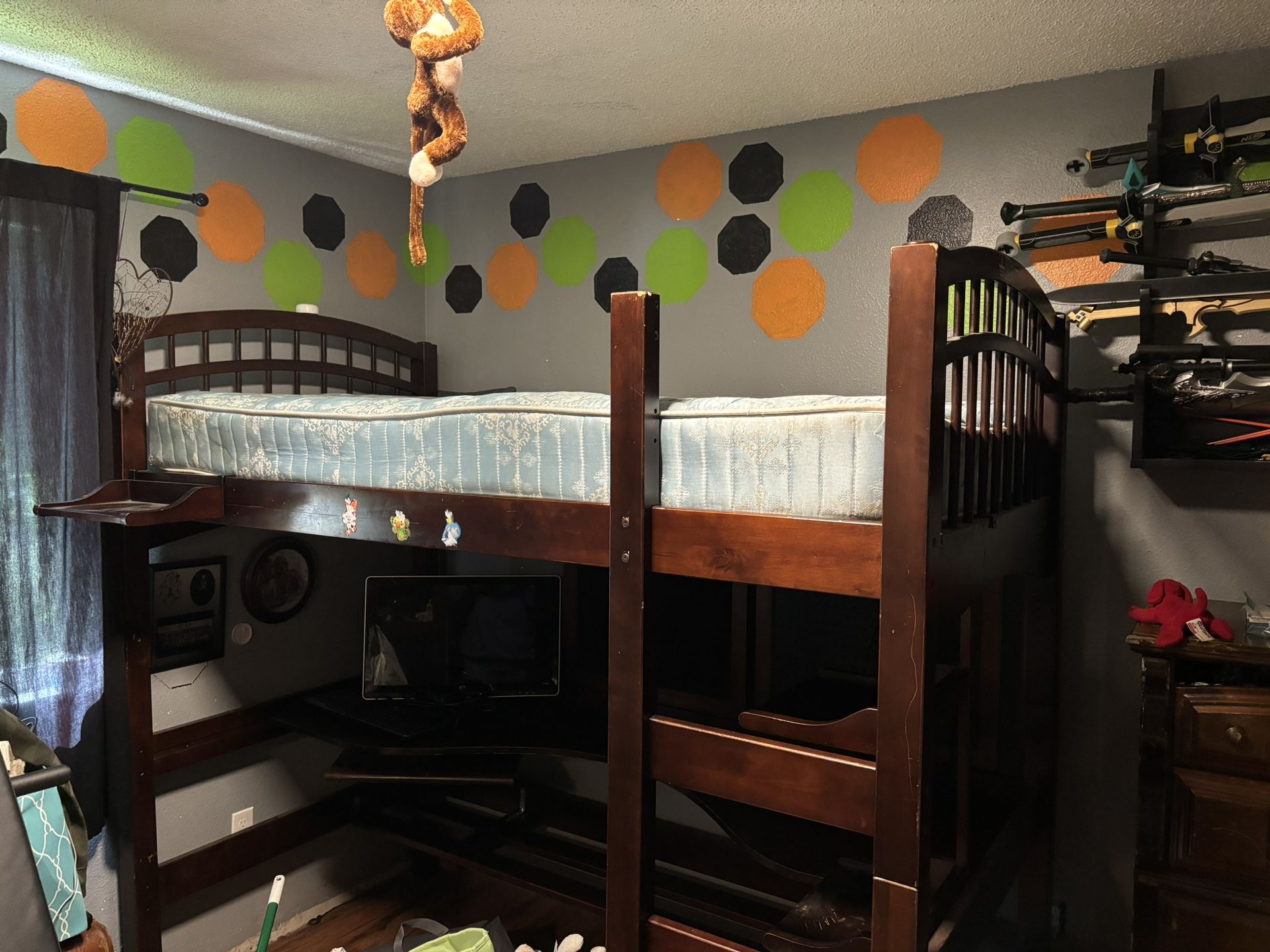 Bunk Bed With Desk Under.