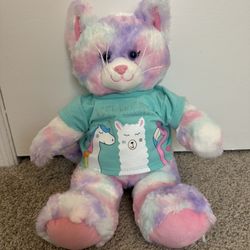 Pastel Swirl Tie-dye Kitty Cat Pink Purple Build A Bear Plush