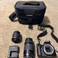 Canon EOS Rebel T6 Digital DSLR camera And Lenses