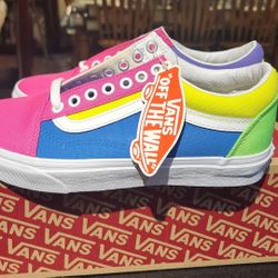New Old Skool Neon Van's Size 6.5 Men 8.0 Woman