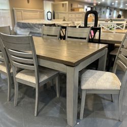 New 7pc Dining Table Set 