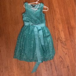 Girls 👗 Dress Size 8 With Silver Embellishments Excellent Condition 
