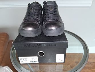 Men black platform shoes#8  Karl Lagerfeld  Paris.