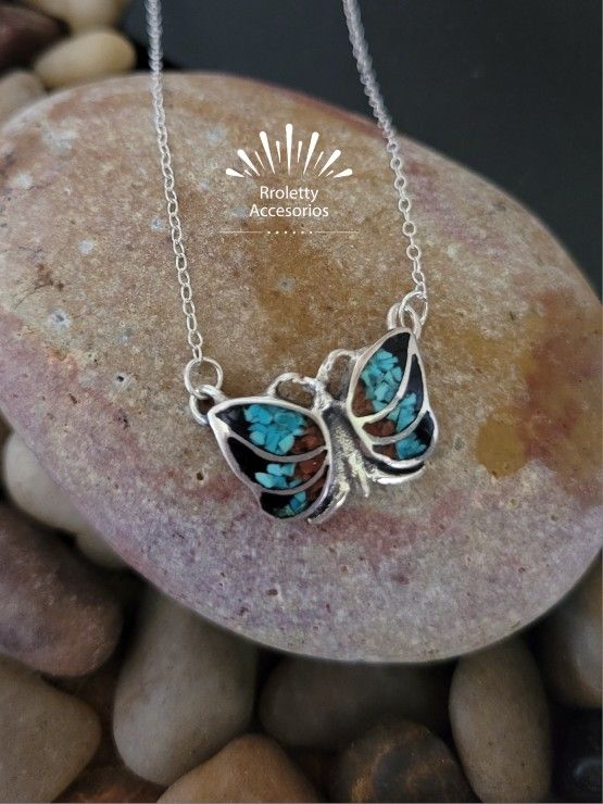 Sterling Silver 925 Necklace With Butterfly Pendant.