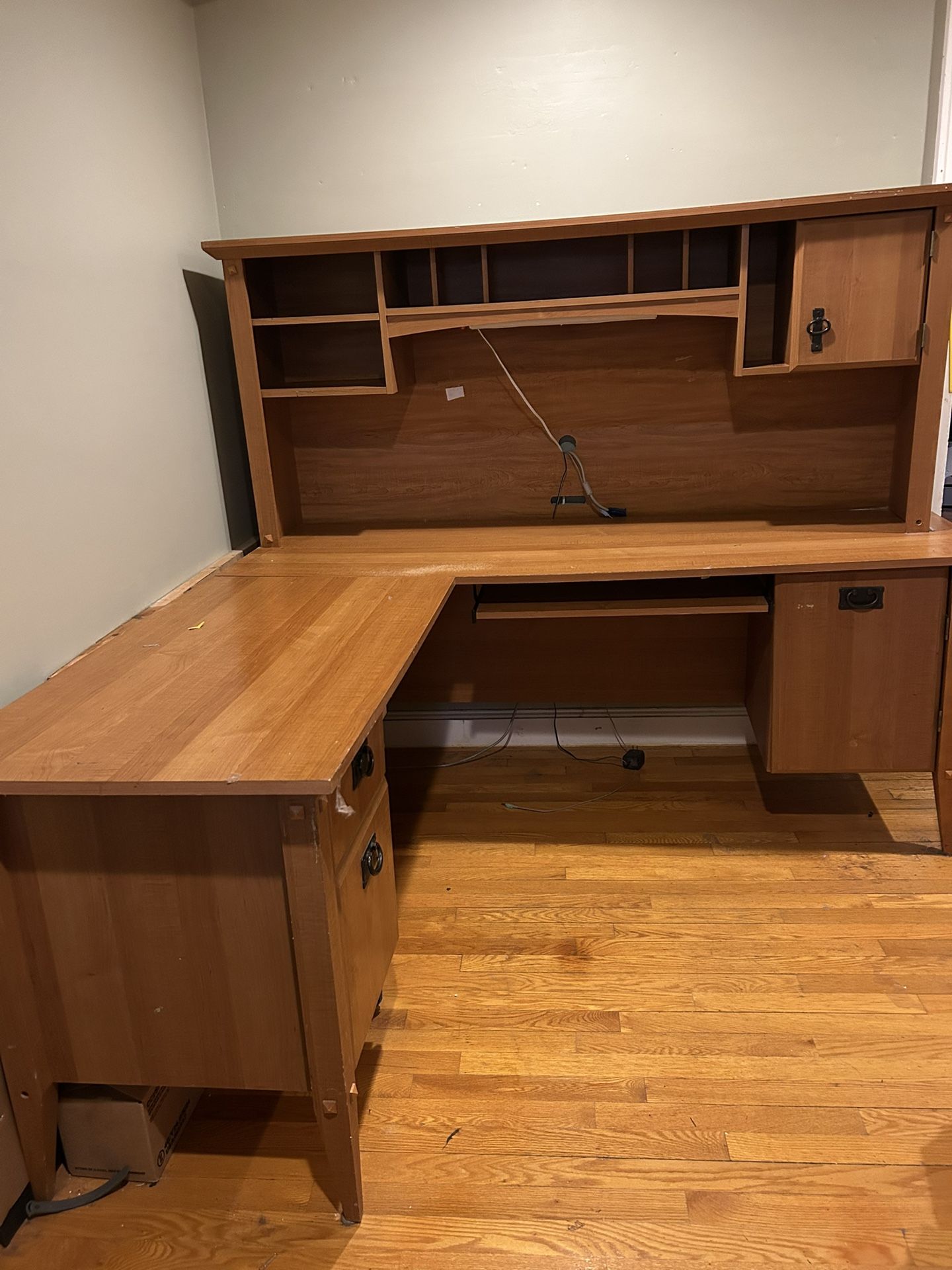 L SHAPED 3 Pc Wood Computer Desk