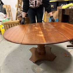 Handmade Solid Wood Drop Leaf Coffee Table
