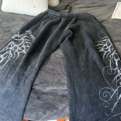 Affliction Faded Flare Look Sweatpants