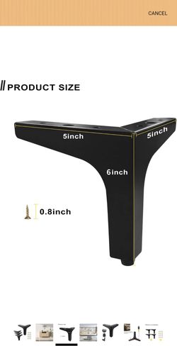 Furniture metal legs