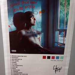 Lil Peep Album Cover Canvas Poster Emo Wall Art Music Rap Room Decor Aesthetic 