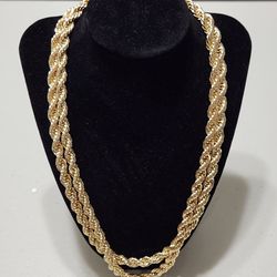 Rope Chains 24" Gold Chain Gold Plated