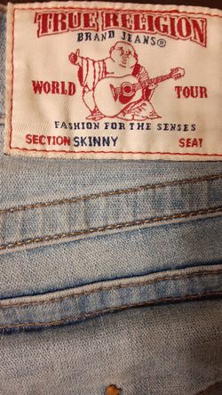 True Religion Jeans size 34 HOLES CAME LIKE THAT FOR STYLE
