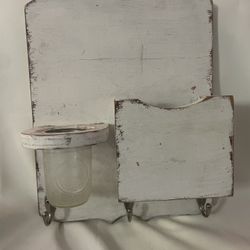 Wood Mail And Keys Organizer - Vintage 
