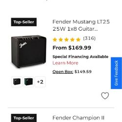 Used Fender MUSTANG Guitar Amp >1/2 off