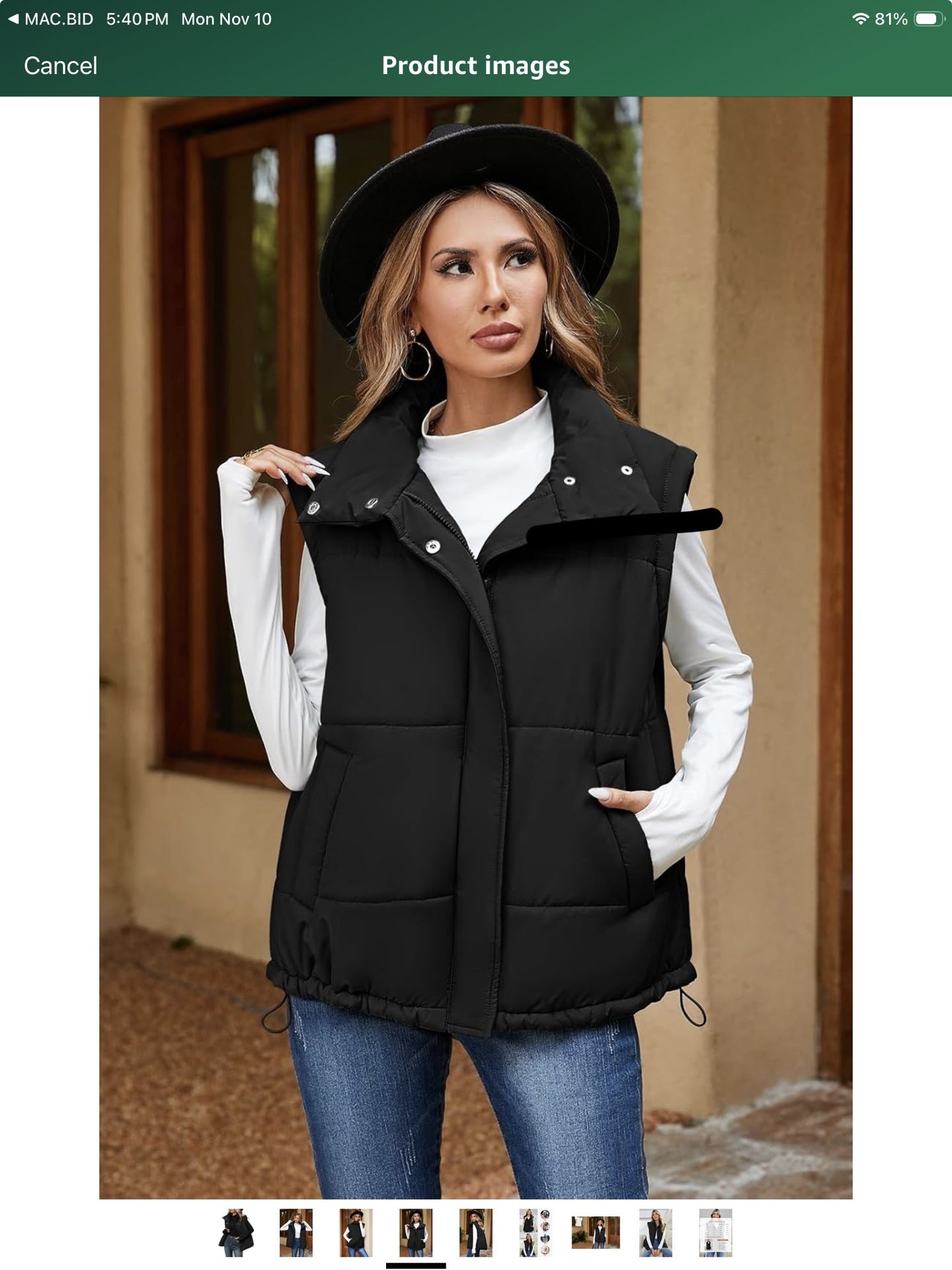 Women’s Pink Queen XL Puffer Vests jackets