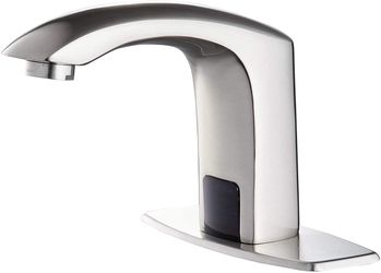 YCCUZA Automatic Sensor Touchless Bathroom Faucet - Brushed Nickel