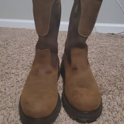 carhartt hard toe work wellington boots size 13 tan construction
