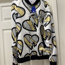 Shawn Micheals Chalk Line Satin Jacket L Men Rare 