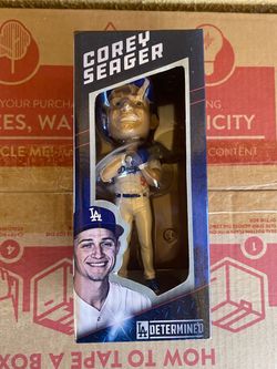 Dodger bobble heads, signed poster & Kershaw baseball
