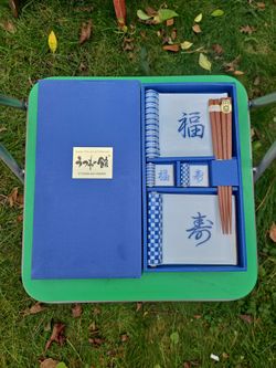 8 peice Japan, the art of tableware set in blue and white