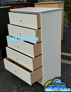 Five drawer Compressed White Cajonera Nueva Bonita Chest  