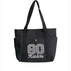 Las Vegas Raiders 🏈 GO Raiders 🏈Canvas Tote Bag *NWOT*