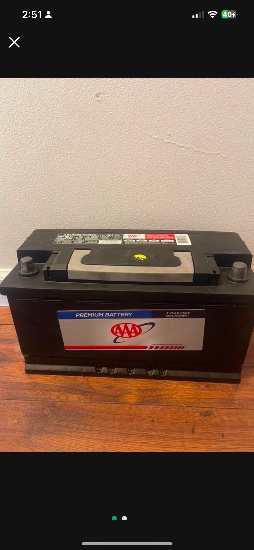 Car Battery Size H8 $85 With Your Old Battery
