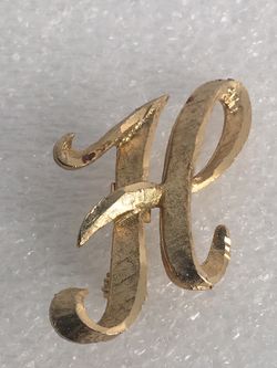 LETTER H BROOCH