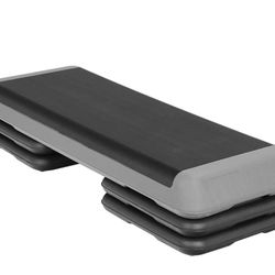 ZenStyle 43'' Aerobic Exercise Stepper Platform W/ Adjustable Risers 4"-6"-8", MAX 550lb for Fitness Training Workout