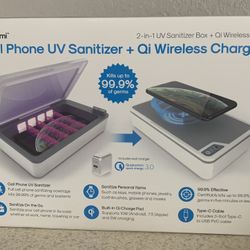 Wireless Charger Plus Phone UV Sanitizer 