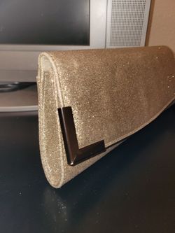 Gold Glitter Clutch Purse