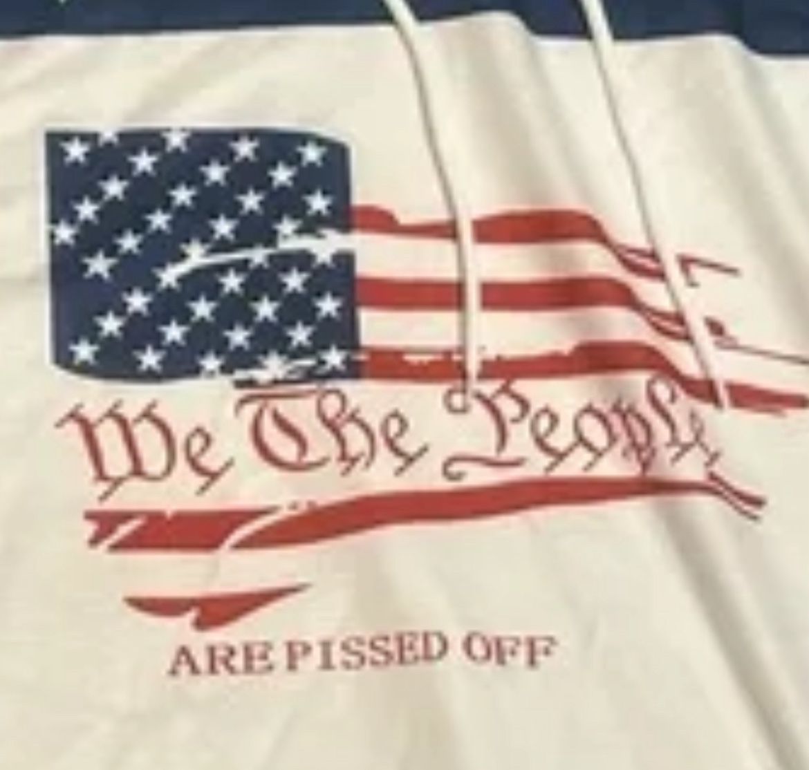 USA Patriotic Star Hoodie “We the people are pissed off”