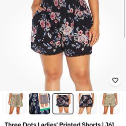 Brand New Women Three Dots Ladies' Printed Shorts