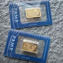 Pamp Gold Bars 1/2 ounce