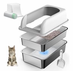 Stainless steel litter box