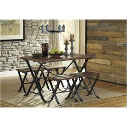 D311-225 Ashley Furniture Freimore - Medium Brown Rectangular Dining Room Table Set