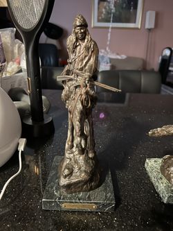 Mountian Man Bronze Statue By Frederic Remington