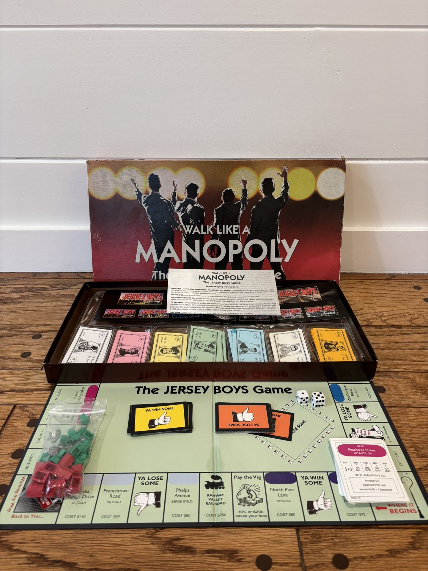 Extremely RARE Walk Like a Manopoly Jersey Boys Monopoly Game Collectible READ