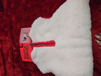 Boots & Barkley White Fleece Pet Jacket