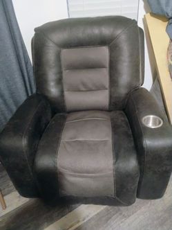 A sofa bed and a recliner