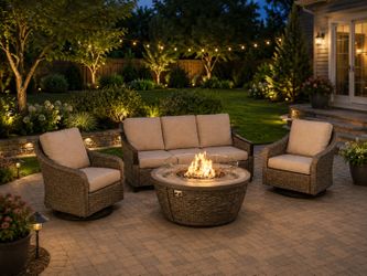 Brand new patio set high quality fire pit propane 60”