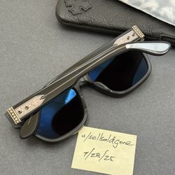 Authentic Chrome Hearts Midixathrill Matte and Gloss Black Sunglasses 
