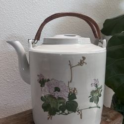 Giant Floral Tea Pot - Vintage / Painted 