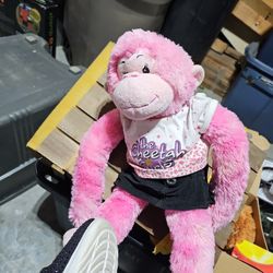 Vintage Build A Bear Pink Monkey Q