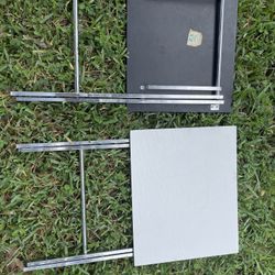 Vintage 70’s Artex Folding Snack Tables/End Tables  Chrome legs.