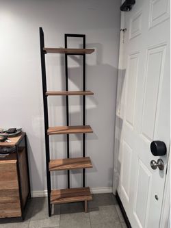 Modern Industrial Ladder Bookshelf