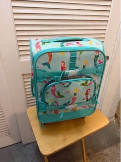 Little mermaid kids suit case