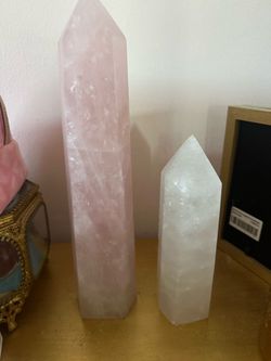 Rose Quartz Crystal Obelisks