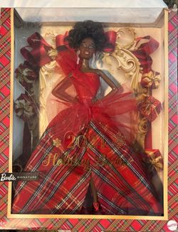 Barbie Signature Doll, 2024 Holiday Fashion Doll, Black Barbie, Brown Hair